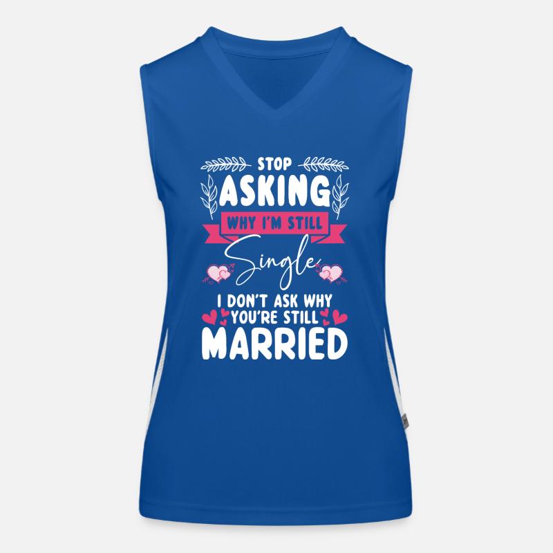 Statut de relation amoureuse solo Solitaire Débardeur respirant contrasté Femme