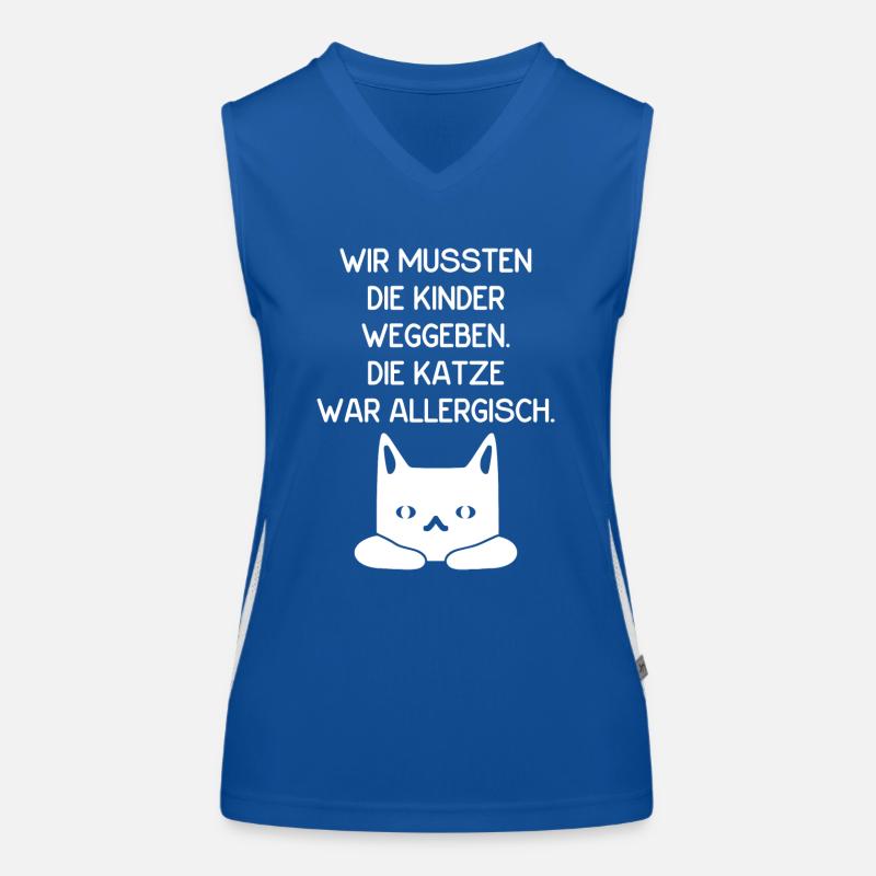 Katze war allergisch Funktionelles Kontrast-Tank Top für Frauen