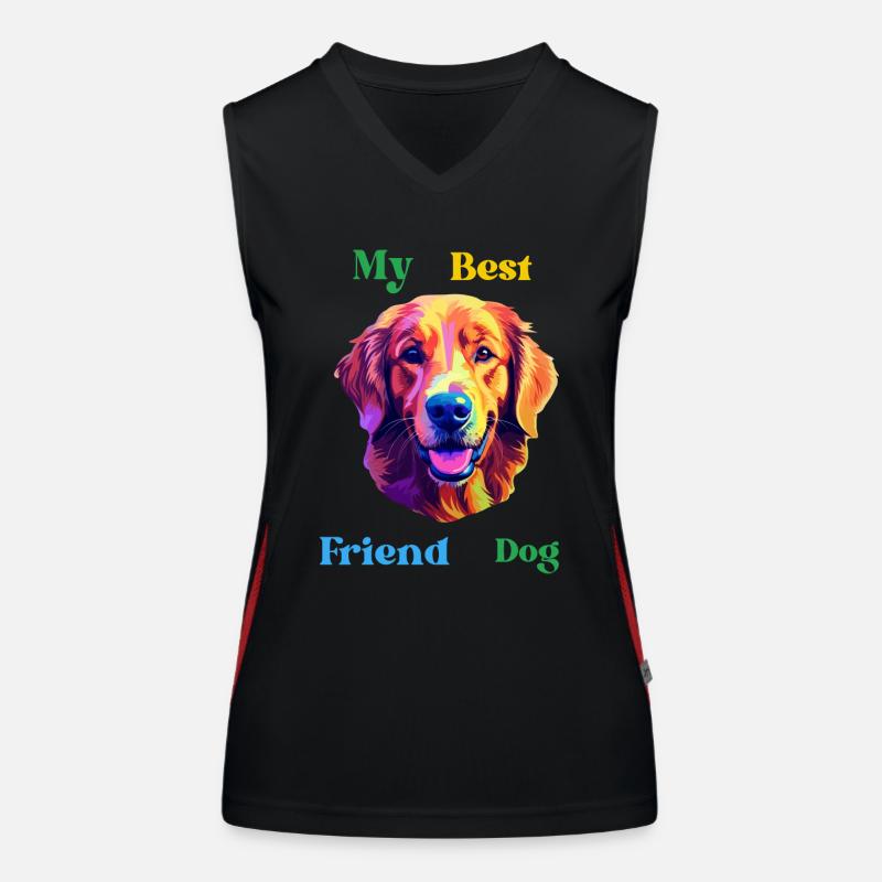 DEIN Dog Funktionelles Kontrast-Tank Top für Frauen