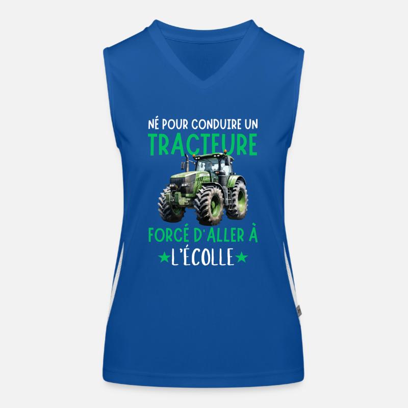 Traktor Kind Jungen Bauer Bauer Funktionelles Kontrast-Tank Top für Frauen