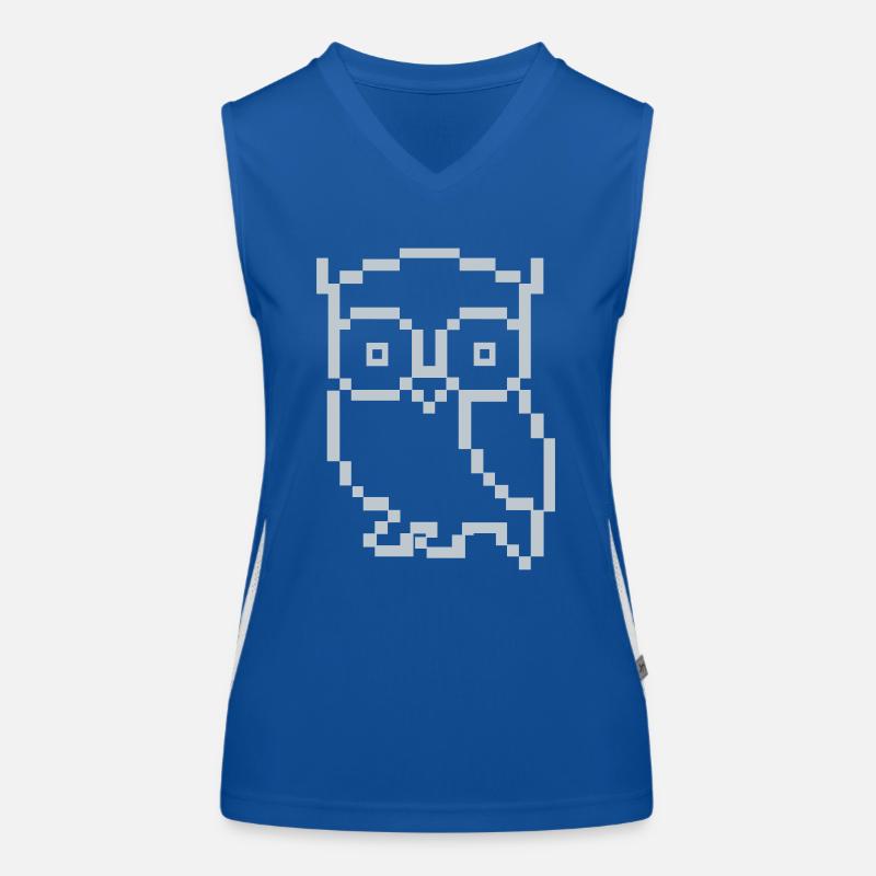 eule pixel Funktionelles Kontrast-Tank Top für Frauen