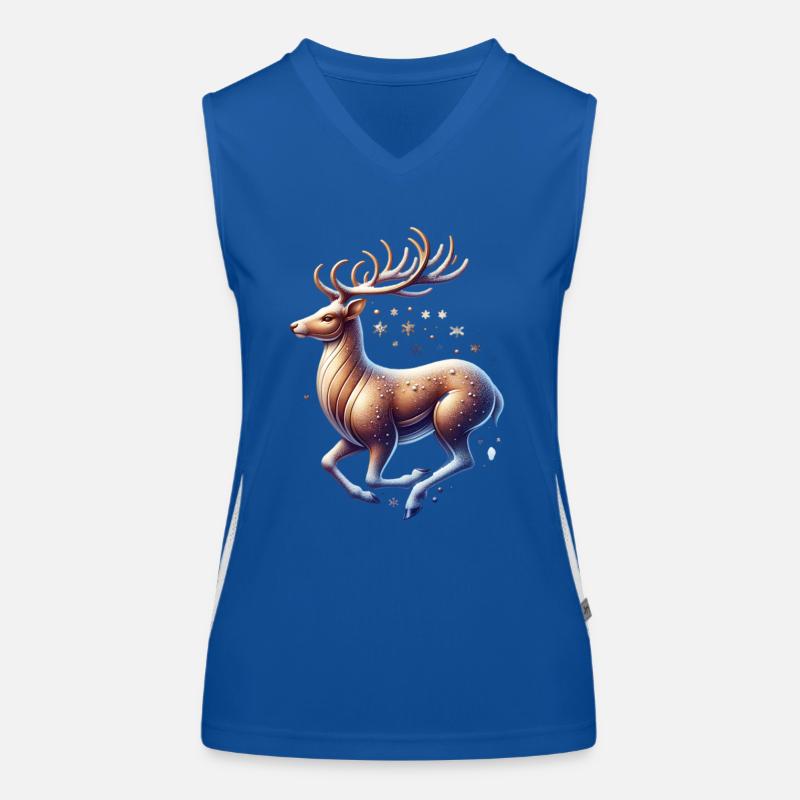 Reindeer Snowfall Women's Functional Contrast Tank Top
