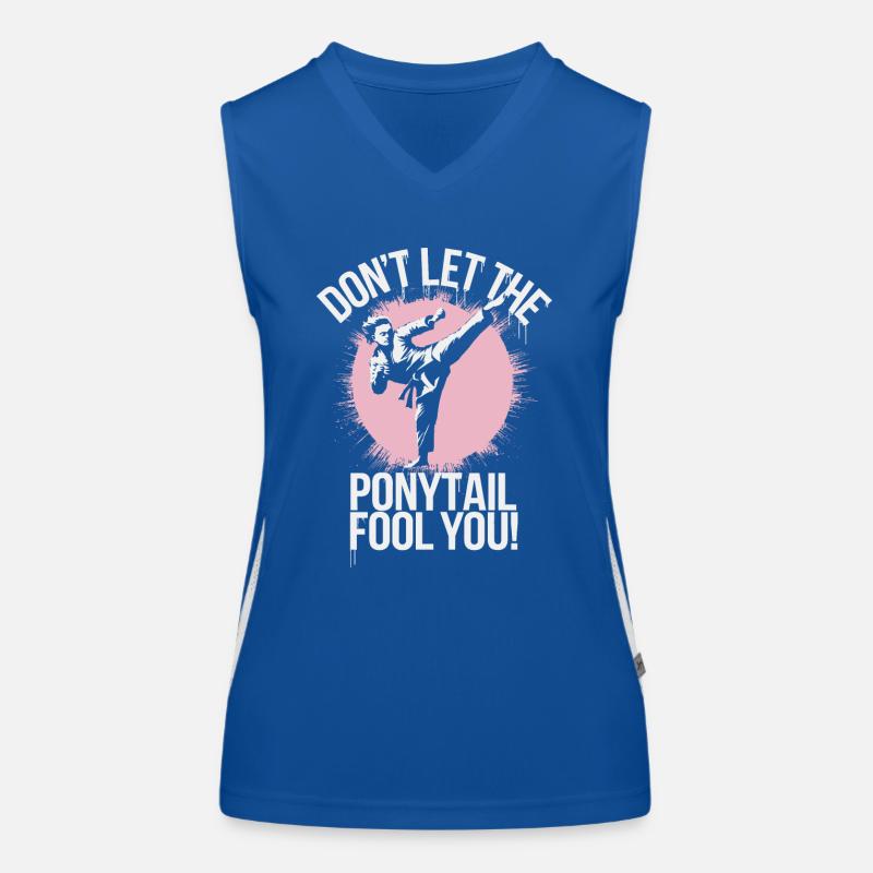 Queue de cheval avec puissance Débardeur respirant contrasté Femme