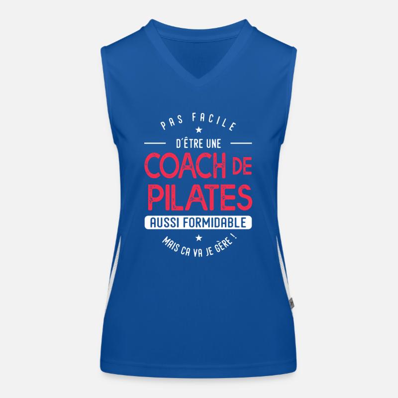 coach Pilates formidable cadeau pilates yoga Débardeur respirant contrasté Femme