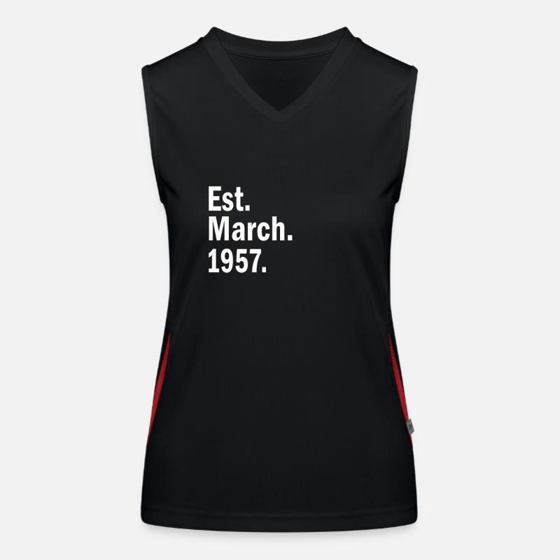 Est March 1957 Women's Functional Contrast Tank Top