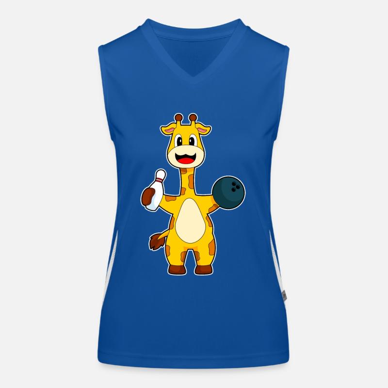 Boule de bowling girafe Débardeur respirant contrasté Femme