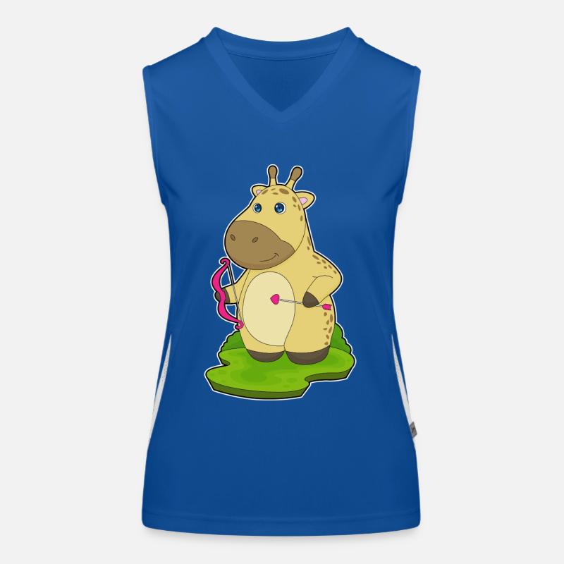 Giraffe Bogenschütze Bogen Funktionelles Kontrast-Tank Top für Frauen