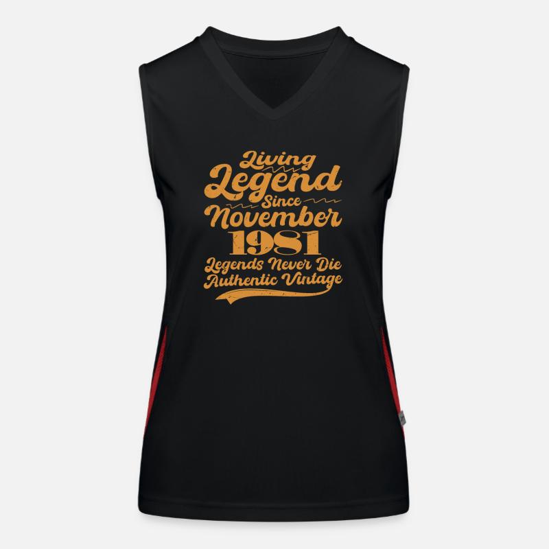 Es war einmal eine Legende. November 1981 Geburts Funktionelles Kontrast-Tank Top für Frauen