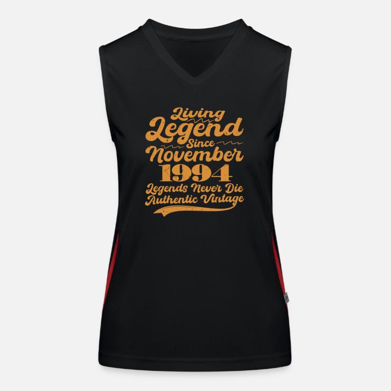 Once upon a time there was a legend. November 1994 Birth Women's Functional Contrast Tank Top