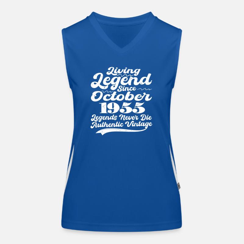 Once upon a time there was a legend. October 1955 Birth Women's Functional Contrast Tank Top