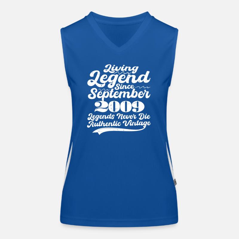 Once upon a time there was a legend. September 2009 Birth Women's Functional Contrast Tank Top