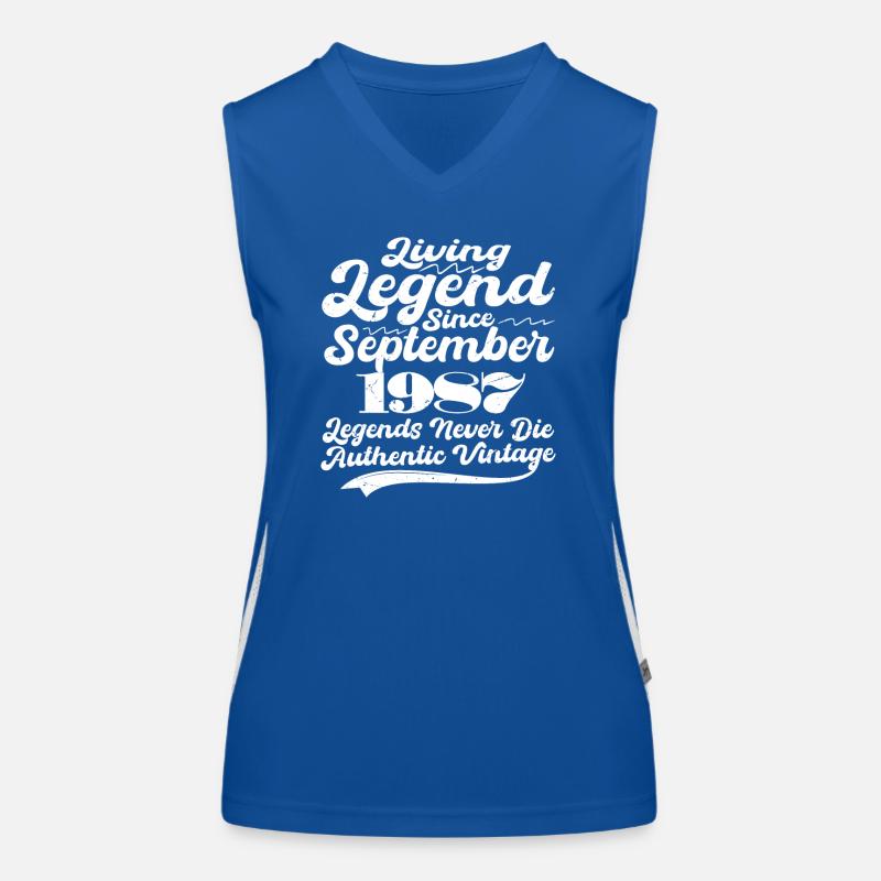Es war einmal eine Legende. September 1987 Geburts Funktionelles Kontrast-Tank Top für Frauen
