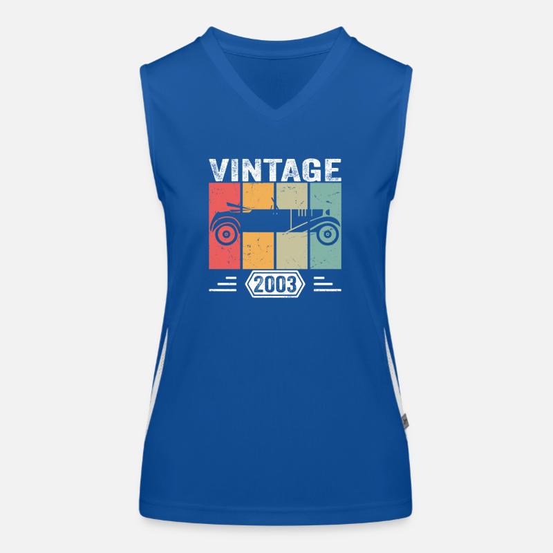 Classic Since 2003, Vintage Car Birthday Gift 2003 Funktionelles Kontrast-Tank Top für Frauen