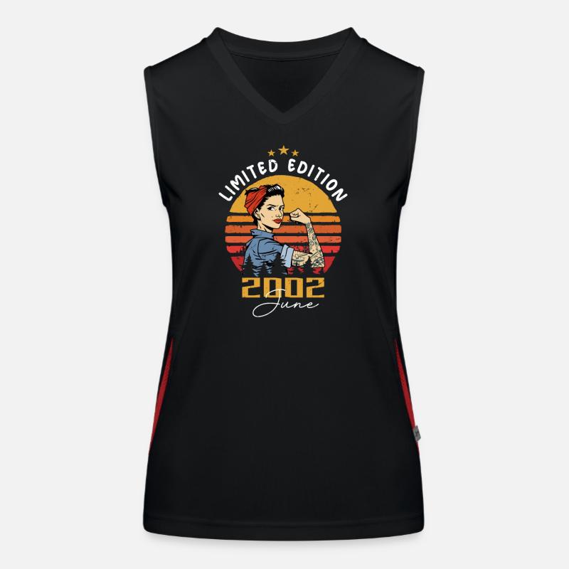 Vintage 2002 - Born In June 2002 Women's Functional Contrast Tank Top