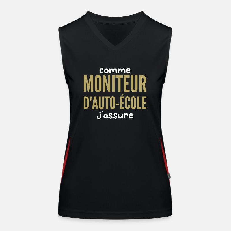 Moniteur Auto-école Débardeur respirant contrasté Femme