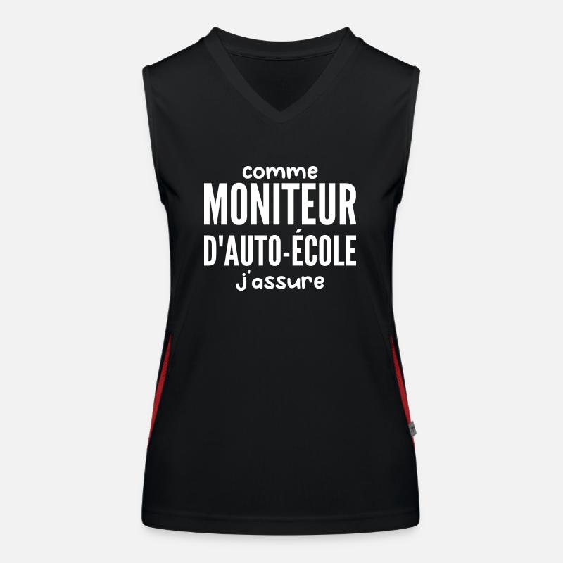 Moniteur Auto-école Débardeur respirant contrasté Femme