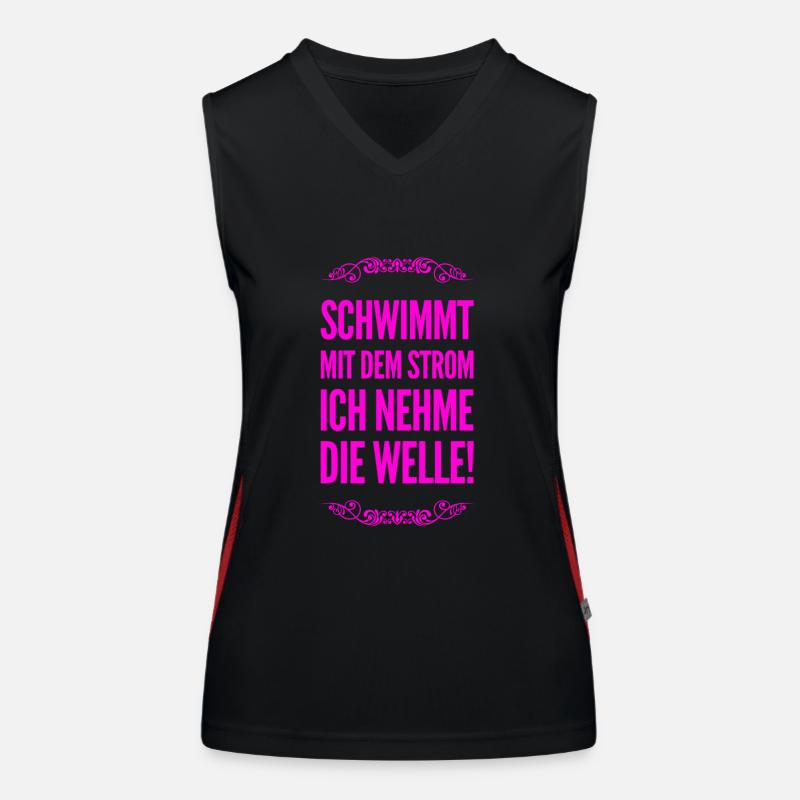 gegen den Strom Funktionelles Kontrast-Tank Top für Frauen