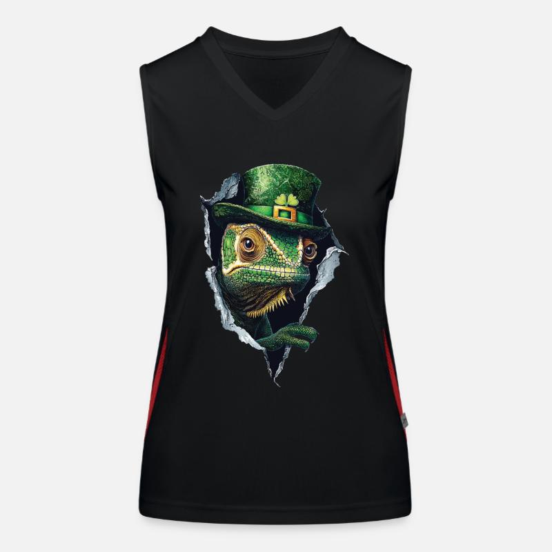 St. Patrick Chamäleon Funktionelles Kontrast-Tank Top für Frauen