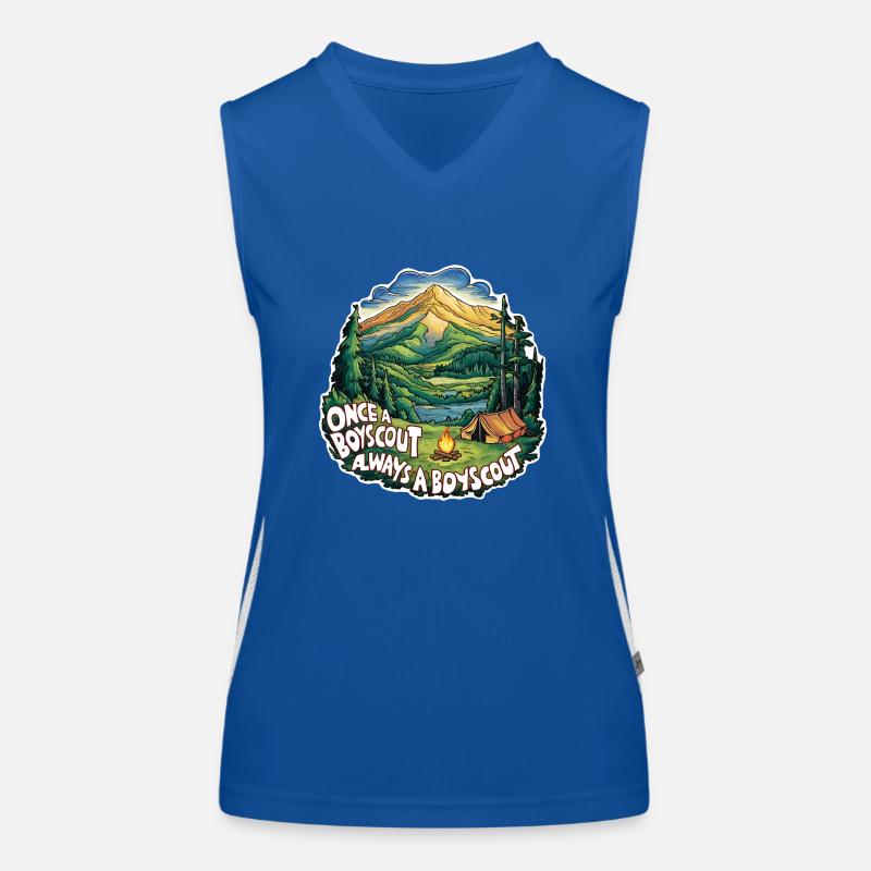 Once a camper, always a camper, pure nature experience Women's Functional Contrast Tank Top