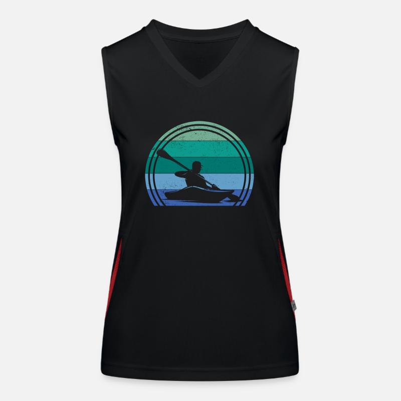 eiskanufahrer eiskanu eispaddeln ice canoeing kanu Funktionelles Kontrast-Tank Top für Frauen