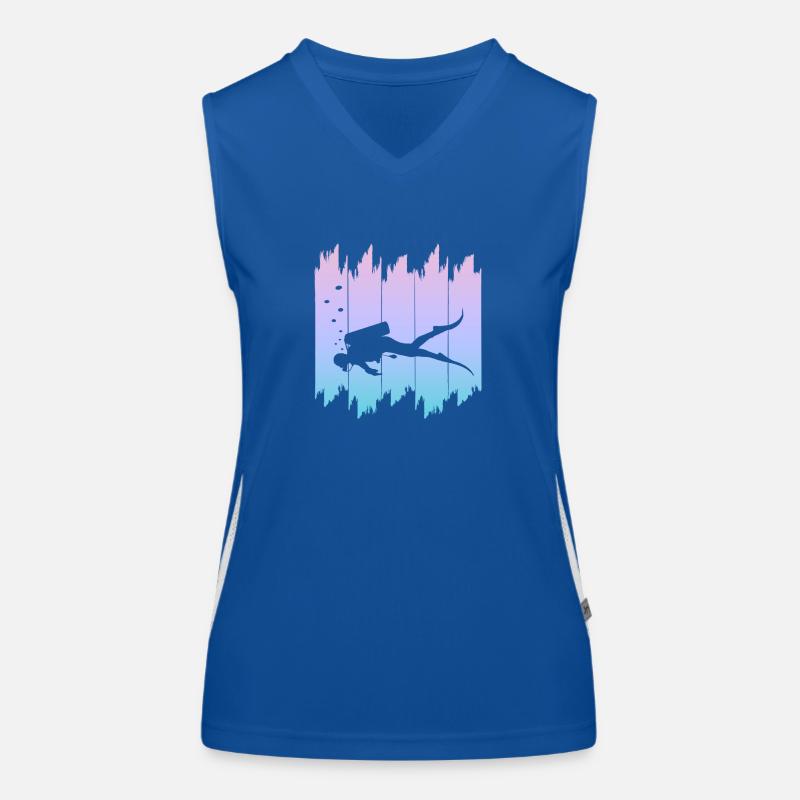 Diving Tauchen Funktionelles Kontrast-Tank Top für Frauen