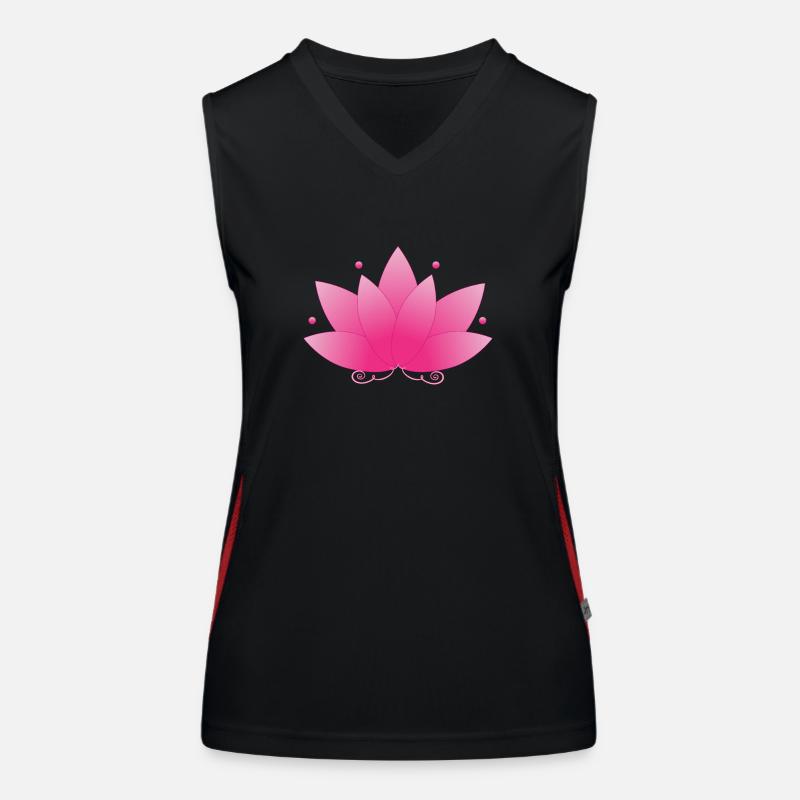 Lotusblüte Funktionelles Kontrast-Tank Top für Frauen