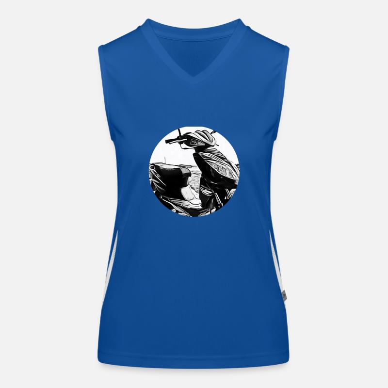 Motorroller Funktionelles Kontrast-Tank Top für Frauen