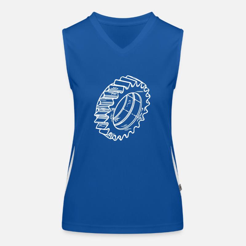 Conception de composants de machines à engrenages Débardeur respirant contrasté Femme