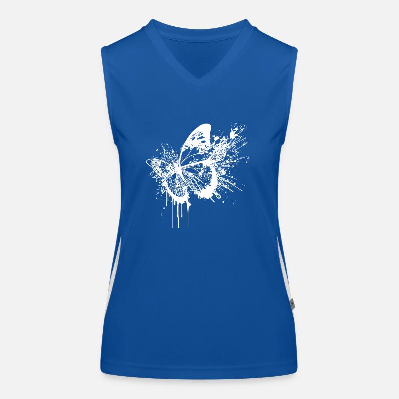 Splash Tattoo Tinte Schmetterling Funktionelles Kontrast-Tank Top für Frauen