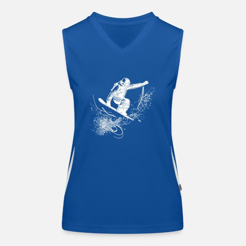 Snowboard Jump Style Extremely Cool Freestsyle Women's Functional Contrast Tank Top