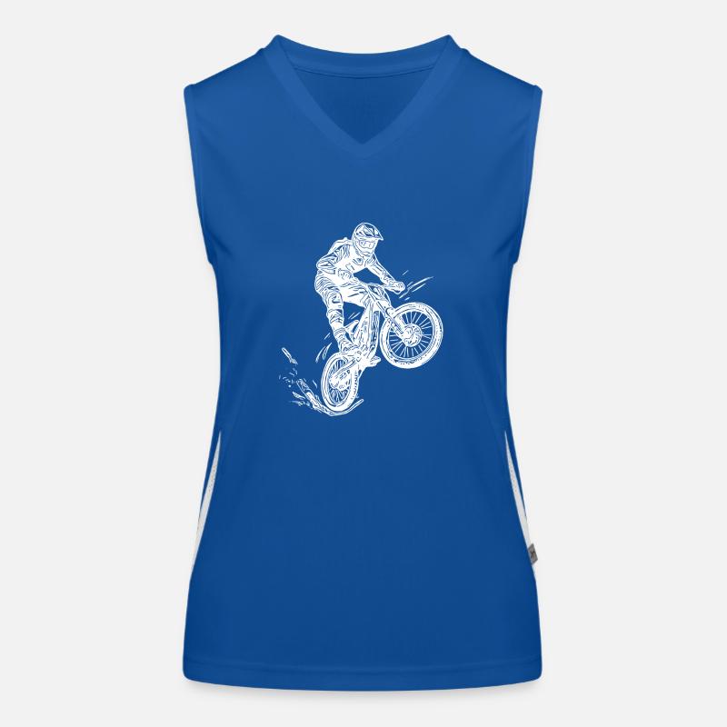 Cooler Radfahrer Mountainbiker Funktionelles Kontrast-Tank Top für Frauen