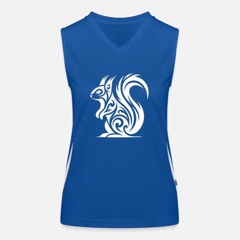 Süsses Eichhörnchen in Tattoo Style Funktionelles Kontrast-Tank Top für Frauen