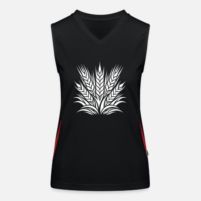 Tattoo Grain Ears Women's Functional Contrast Tank Top