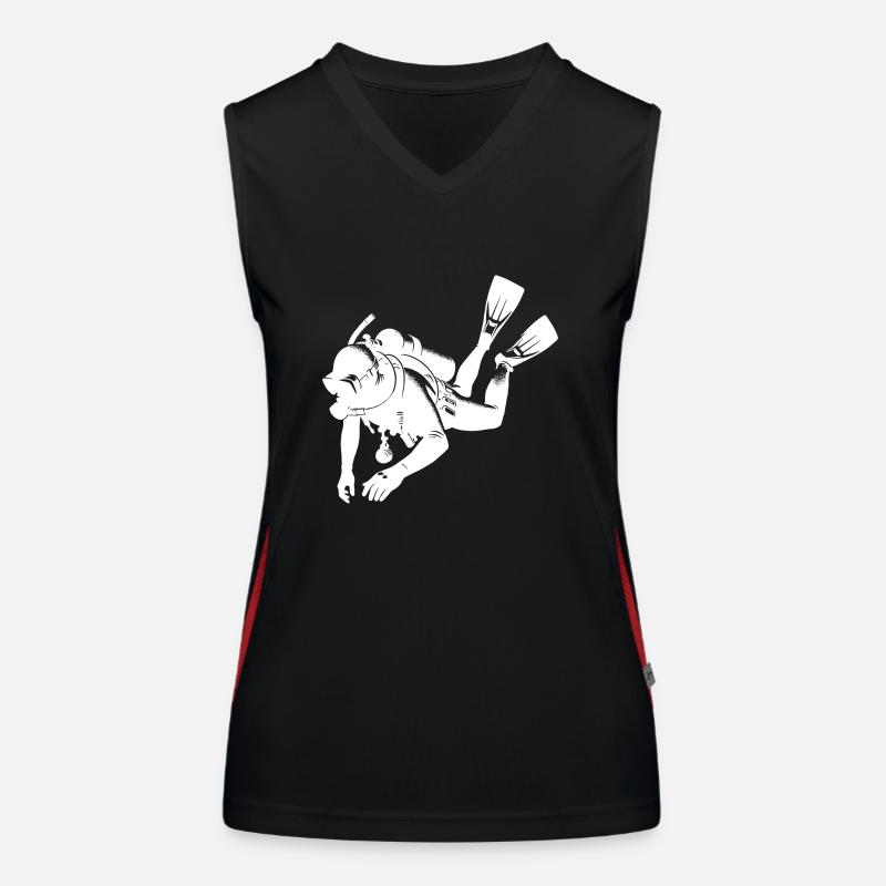 Scuba Diver Scuba Diver Training Equipment Women's Functional Contrast Tank Top
