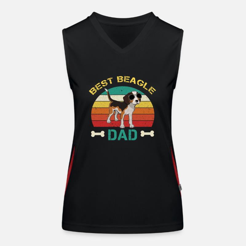 Best Beagle Dad Beaglehalter Geschenk Funktionelles Kontrast-Tank Top für Frauen