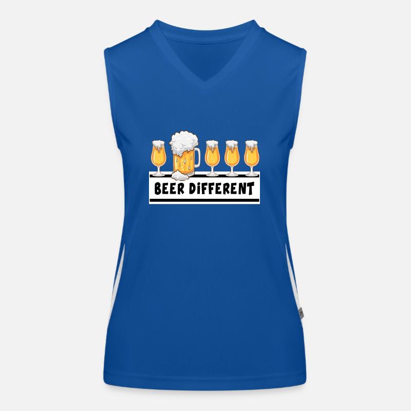bier bierzelt trinkspruch "beer different" Funktionelles Kontrast-Tank Top für Frauen