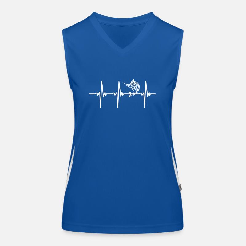 Heartbeat for Marline Swordfish Women's Functional Contrast Tank Top