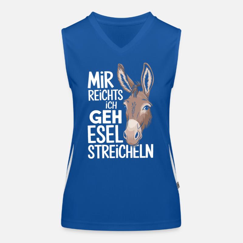Esel Eselchen Maultier Muli Funktionelles Kontrast-Tank Top für Frauen