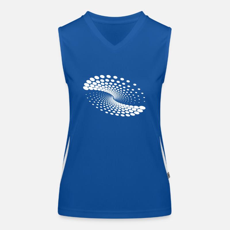 Twisted Whirlpool Spiral Planet Formation Women's Functional Contrast Tank Top