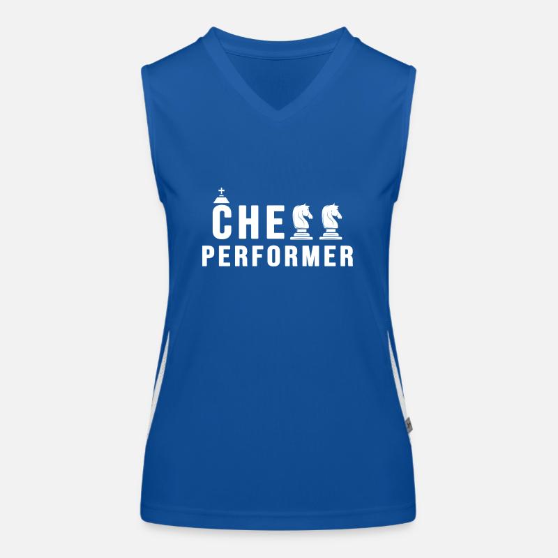 chess player checkmate chessboard Women's Functional Contrast Tank Top