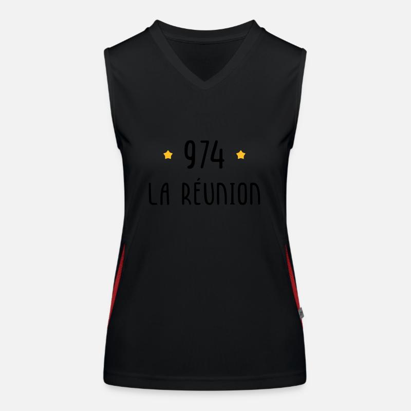 974 La Réunion Débardeur respirant contrasté Femme