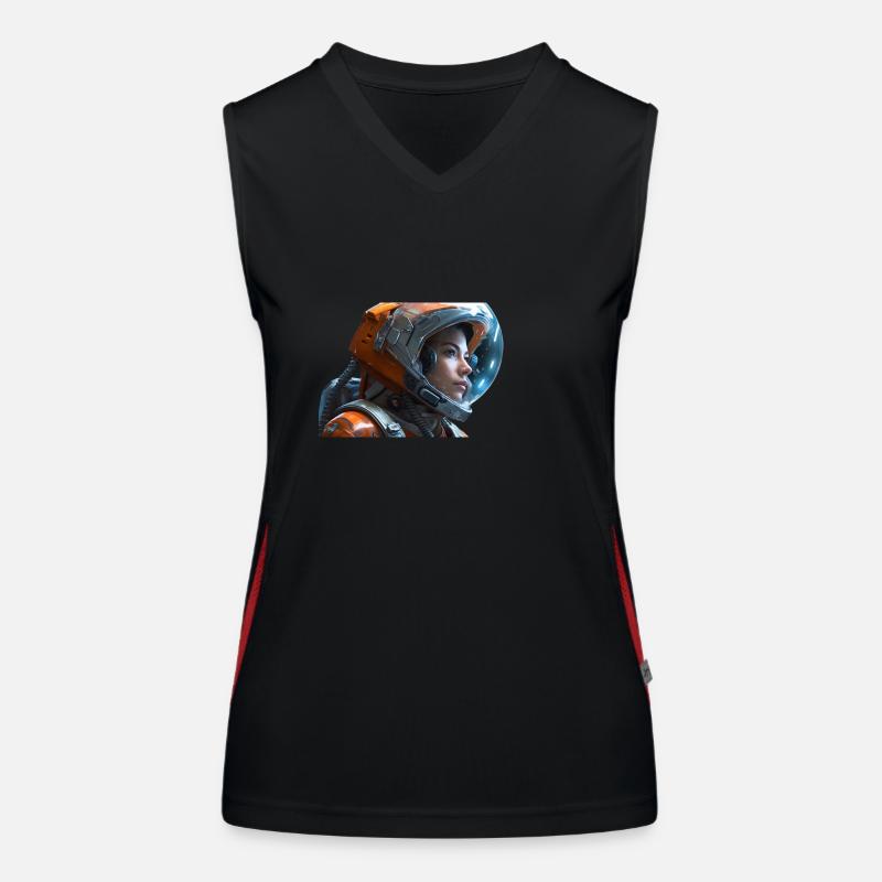 Astronautin Funktionelles Kontrast-Tank Top für Frauen