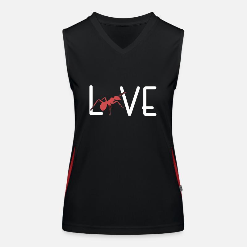 Ant "I love ant" ant state fire ant Women's Functional Contrast Tank Top