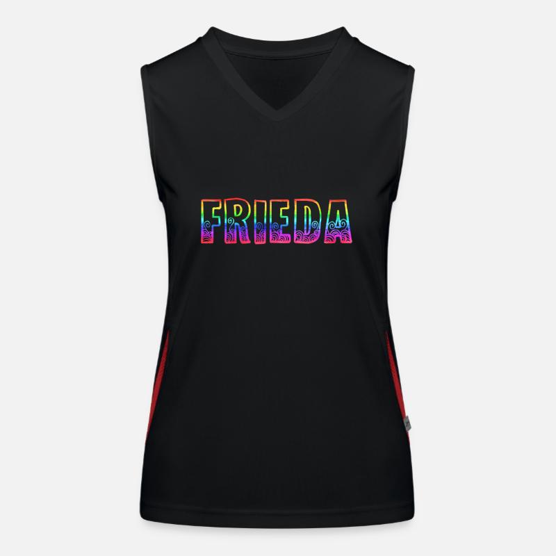 frieda rs regenbogen Funktionelles Kontrast-Tank Top für Frauen