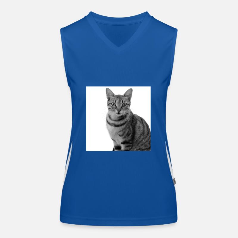White Cat Cat White Cats Gift Women's Functional Contrast Tank Top