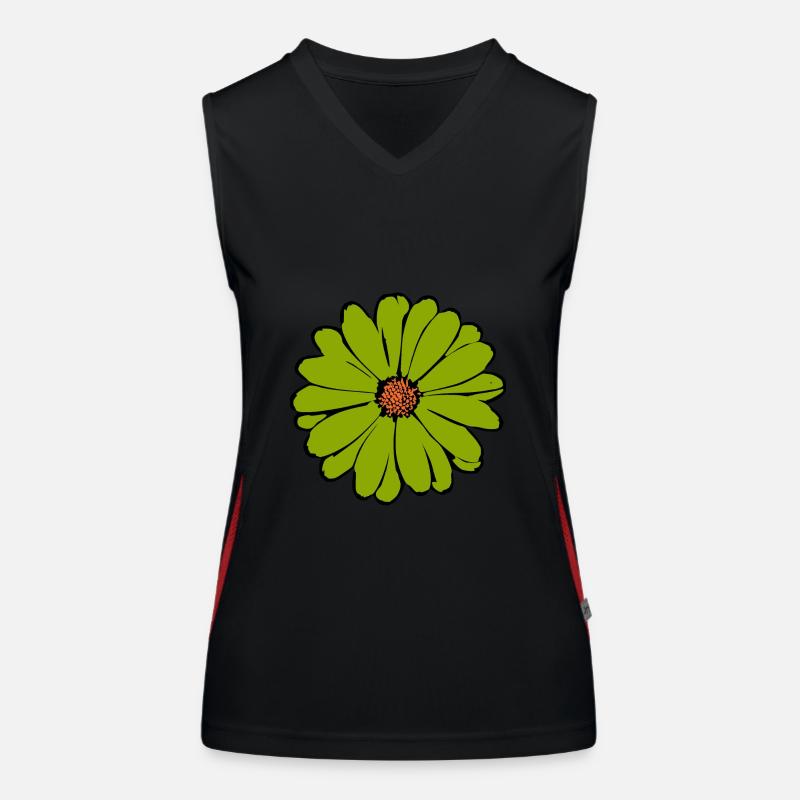 Fleur verte, fleur verte, fleurs vertes, jour de la Saint-Patrick Débardeur respirant contrasté Femme