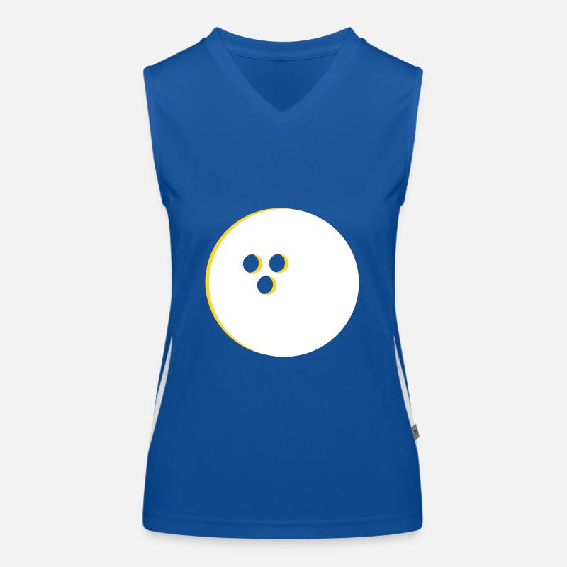 Bowlingkugel, Bowling Funktionelles Kontrast-Tank Top für Frauen