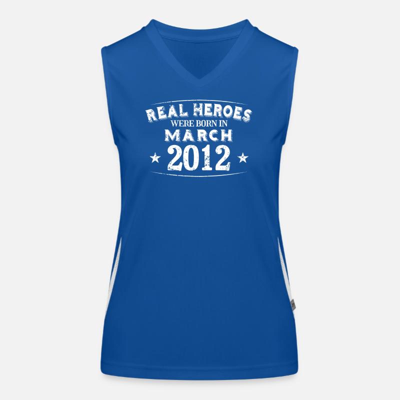 Real Heroes sont nés en Mars 2012 Anniversaire Débardeur respirant contrasté Femme