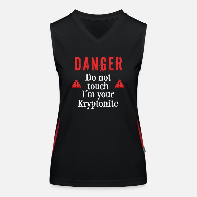 Nicht berühren ich bin Dein Kryptonit Funktionelles Kontrast-Tank Top für Frauen