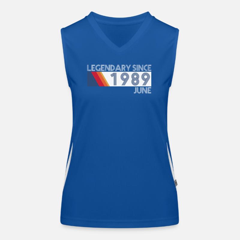 Retro SiFi Legendary since Juni 1989 - Geburtstag Funktionelles Kontrast-Tank Top für Frauen